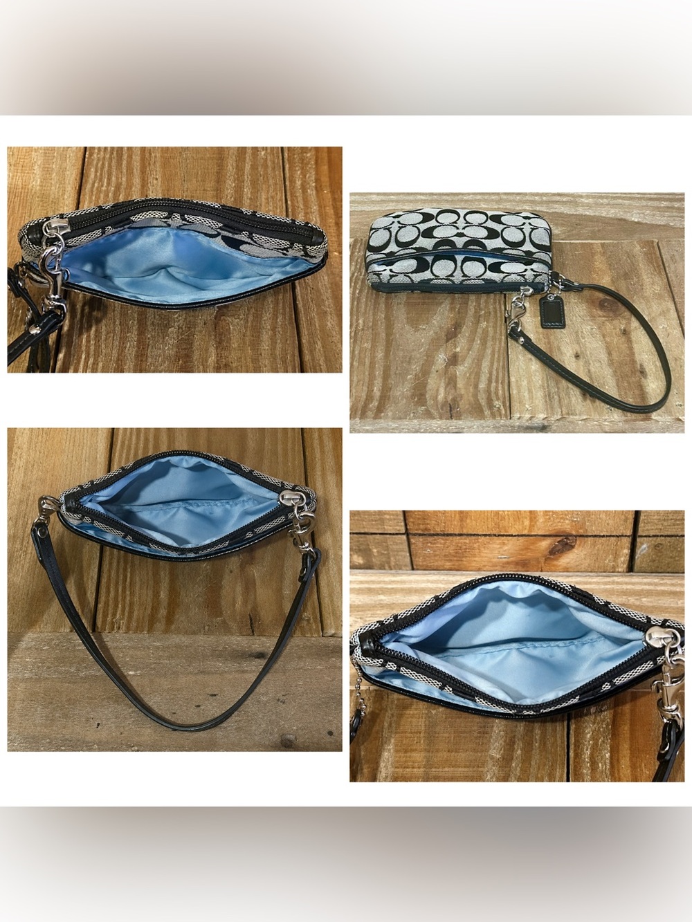 Coach. 5 Piece Set: Taylor Tote & Free Wristlet, Sunglasses, Scarf & Dust Bag. - Picture 13 of 16